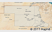 Shaded Relief 3D Map of Northern, satellite outside