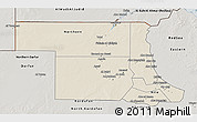 Shaded Relief 3D Map of Northern, semi-desaturated