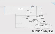 Silver Style 3D Map of Northern, single color outside