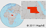 Gray Location Map of Northern