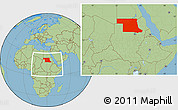 Savanna Style Location Map of Northern, within the entire country