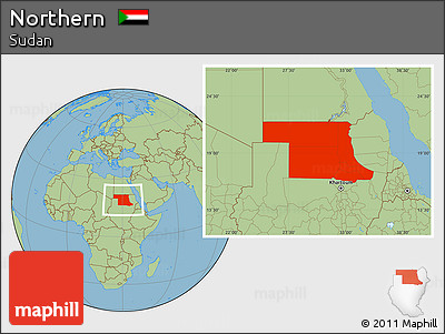 Savanna Style Location Map of Northern