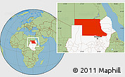 Savanna Style Location Map of Northern, highlighted country