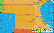 Political Shades Map of Northern