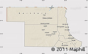 Shaded Relief Map of Northern, cropped outside