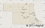 Shaded Relief Map of Northern, lighten