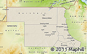 Shaded Relief Map of Northern, physical outside