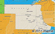 Shaded Relief Map of Northern, political outside