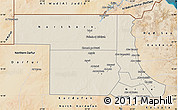 Shaded Relief Map of Northern, satellite outside