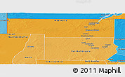 Political Shades Panoramic Map of Northern