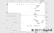 Silver Style Simple Map of Northern
