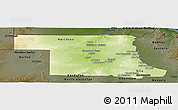 Physical Panoramic Map of Northern, darken
