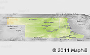 Physical Panoramic Map of Northern, desaturated