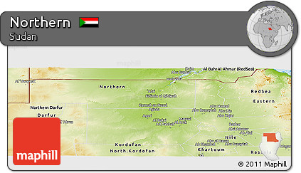 Physical Panoramic Map of Northern