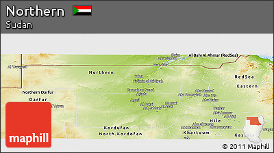 Physical Panoramic Map of Northern