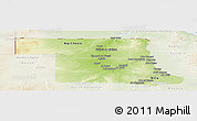 Physical Panoramic Map of Northern, lighten