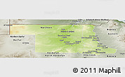 Physical Panoramic Map of Northern, semi-desaturated
