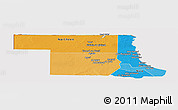 Political Panoramic Map of Northern, cropped outside