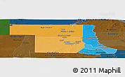 Political Panoramic Map of Northern, darken