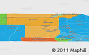 Political Panoramic Map of Northern, political shades outside