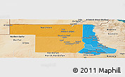 Political Panoramic Map of Northern, satellite outside