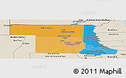 Political Panoramic Map of Northern, shaded relief outside