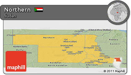 Savanna Style Panoramic Map of Northern