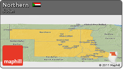 Savanna Style Panoramic Map of Northern