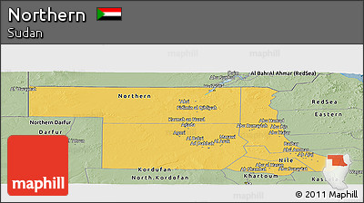 Savanna Style Panoramic Map of Northern