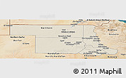 Shaded Relief Panoramic Map of Northern, satellite outside