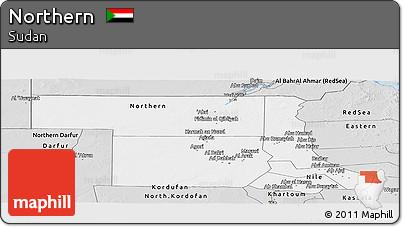 Silver Style Panoramic Map of Northern