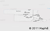 Silver Style Panoramic Map of Northern, single color outside