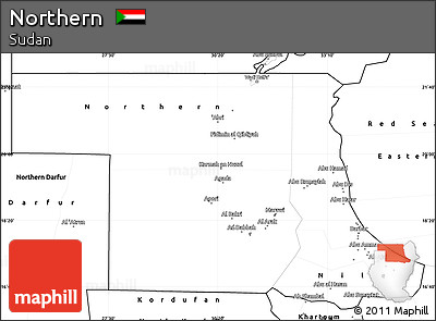Blank Simple Map of Northern