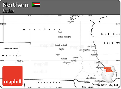 Blank Simple Map of Northern