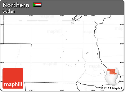 Blank Simple Map of Northern, no labels