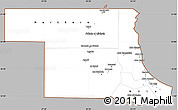 Gray Simple Map of Northern, cropped outside