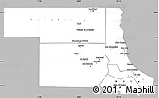 Gray Simple Map of Northern, single color outside