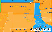 Political Simple Map of Northern