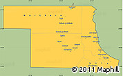 Savanna Style Simple Map of Northern, cropped outside