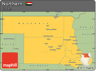 Savanna Style Simple Map of Northern