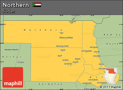 Savanna Style Simple Map of Northern