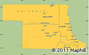 Savanna Style Simple Map of Northern, single color outside
