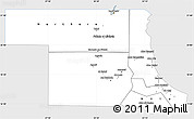 Silver Style Simple Map of Northern, single color outside