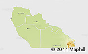 Physical 3D Map of Junglei, single color outside