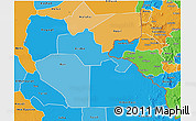Political Shades 3D Map of Junglei