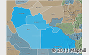 Political Shades 3D Map of Junglei, semi-desaturated