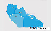 Political Shades 3D Map of Junglei, single color outside