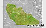 Satellite 3D Map of Junglei, lighten, desaturated