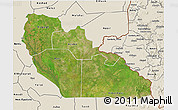 Satellite 3D Map of Junglei, shaded relief outside
