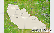 Shaded Relief 3D Map of Junglei, satellite outside